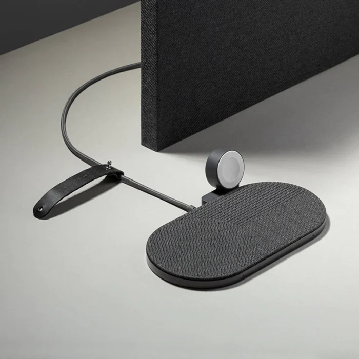 native union drop xl wireless charger pad watch charger fabric slate - Image 6