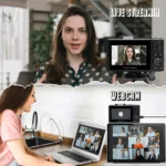 4K 18X, Vintage Vlog Video Recorder, YouTube, Flip Screen Selfie File, WiFi Webcam - Image 2