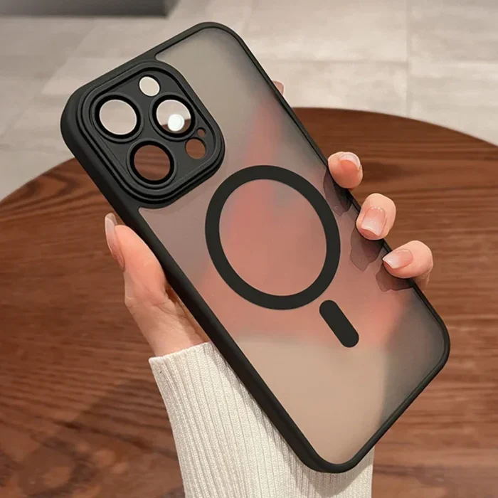 kf-Scc50ee33f05e4982aead7d124a3a9e62N 16 15 14 13 11 12 Matte Clear Wireless Charging Case for iPhone  Pro Max Plus High Quality Magsafe Phone Magnetic - Image 3