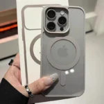 11 16 15 14 13 12 Pro g Matte Natural Titanium Magnetic Charging Case for iPhone - Image 2